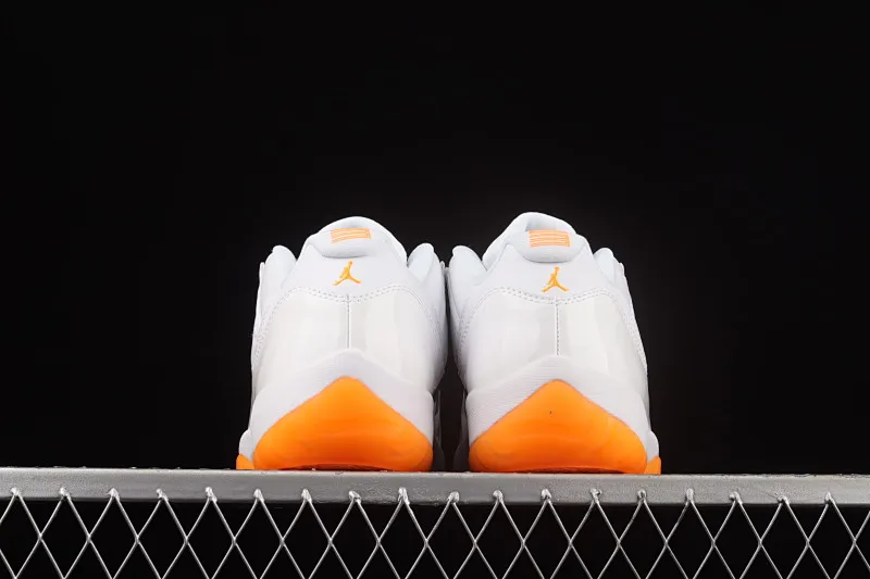 All categories Air Jordan Jordan series basketball shoes Air Jordan 11 Z version Air Jordan 11 Bright Citus AJ11 Joe 11 white orange low-top basketball shoes first layer genuine carbon AH7860-139